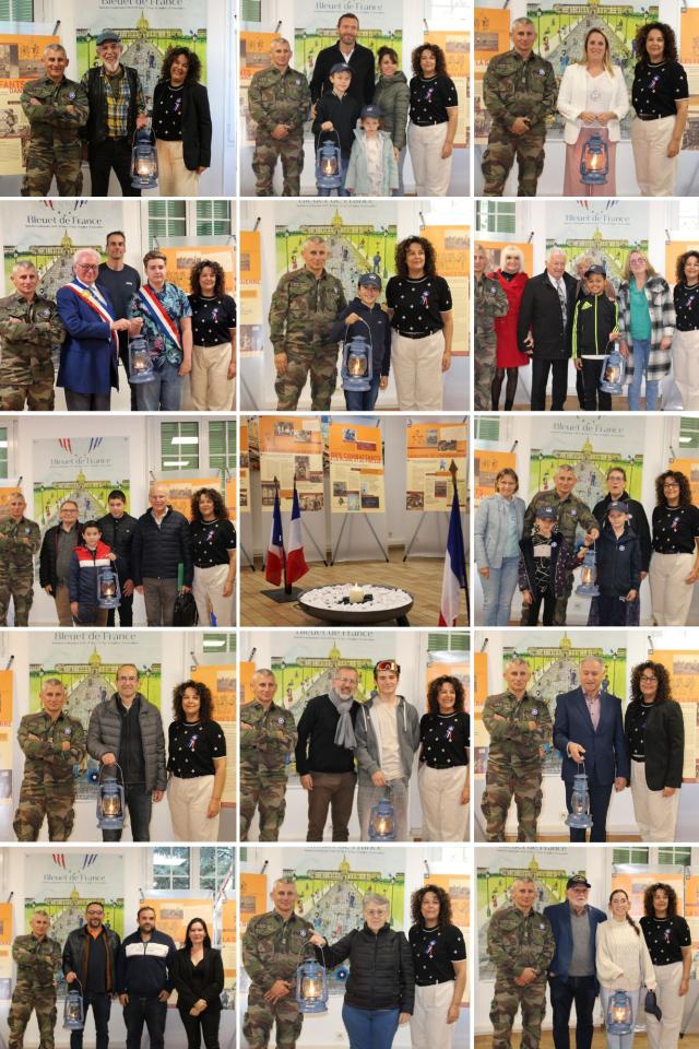 Les élus venant récupérer les lampes tempête